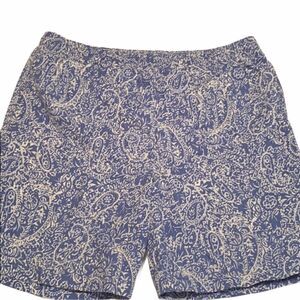Lands End Paisley Print Swim Trunks